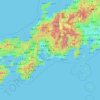 愛知県 topographic map, elevation, terrain