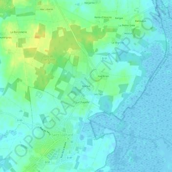 Marlais topographic map, elevation, terrain