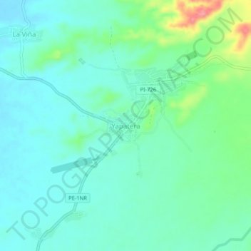 Yapatera topographic map, elevation, terrain