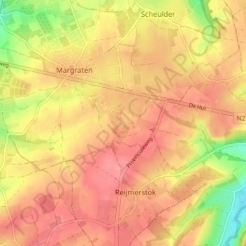 Termaar topographic map, elevation, terrain