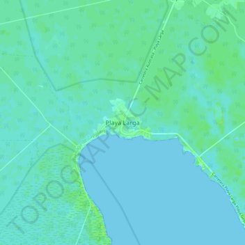 Playa Larga topographic map, elevation, terrain
