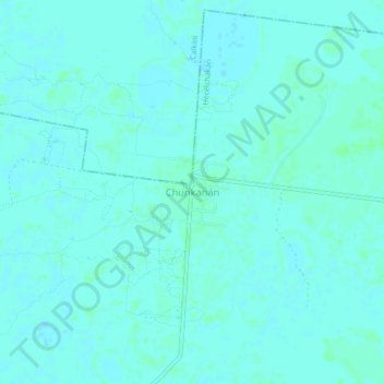 Chunkanán topographic map, elevation, terrain