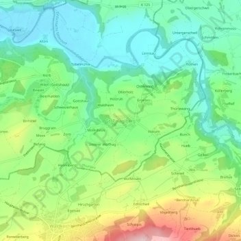 St. Pelagiberg topographic map, elevation, terrain