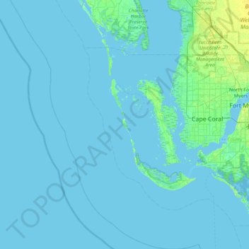 North Captiva Island topographic map, elevation, terrain