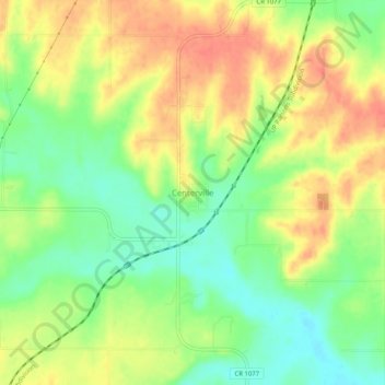 Centerville topographic map, elevation, terrain