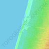 Praia da Tocha topographic map, elevation, terrain