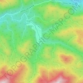 Elkmont topographic map, elevation, terrain