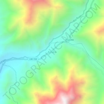 Arcata topographic map, elevation, terrain