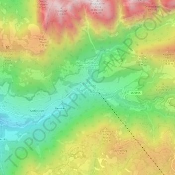 St. Zyprian - San Cipriano topographic map, elevation, terrain