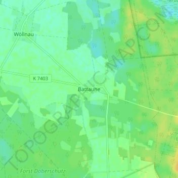 Battaune topographic map, elevation, terrain
