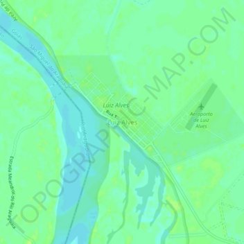 Luiz Alves topographic map, elevation, terrain