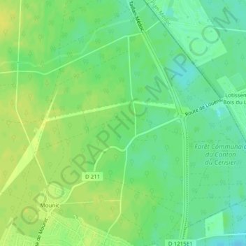 Caseuil topographic map, elevation, terrain