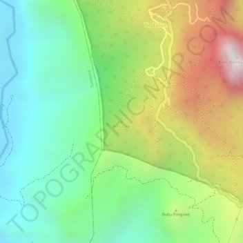 Buttu Gigi topographic map, elevation, terrain