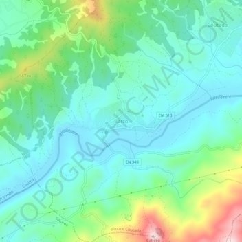 Barco topographic map, elevation, terrain