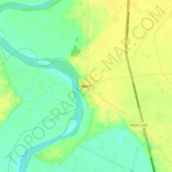 Mant topographic map, elevation, terrain