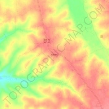 Ridgley topographic map, elevation, terrain