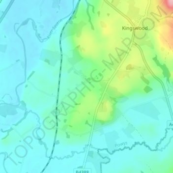 Forden topographic map, elevation, terrain