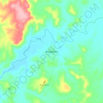 Antsalova topographic map, elevation, terrain