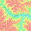 工布江达县 topographic map, elevation, terrain