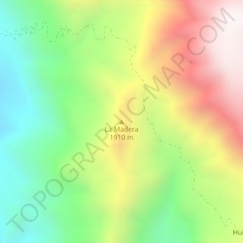 La Madera topographic map, elevation, terrain