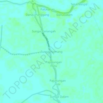 Sungai Namang topographic map, elevation, terrain