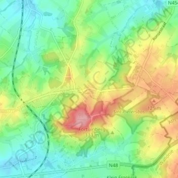 Louise-Marie topographic map, elevation, terrain
