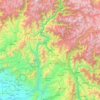Battagram District topographic map, elevation, terrain