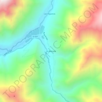 La Ramada topographic map, elevation, terrain