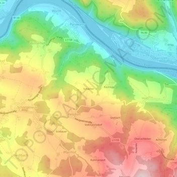 Schacher topographic map, elevation, terrain
