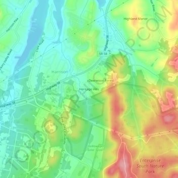 Heritage Hills topographic map, elevation, terrain