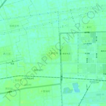 Suzhangyingcun topographic map, elevation, terrain