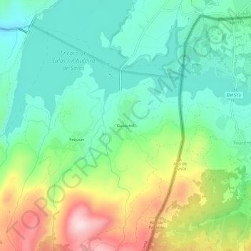 Guntumil topographic map, elevation, terrain