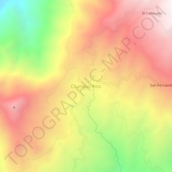 Changuil Alto topographic map, elevation, terrain
