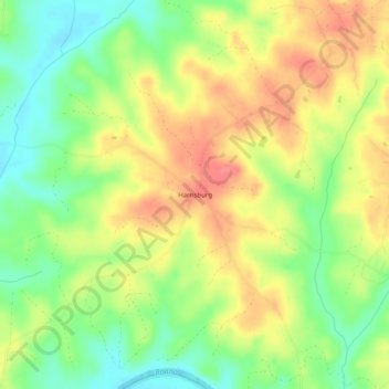 Harrisburg topographic map, elevation, terrain