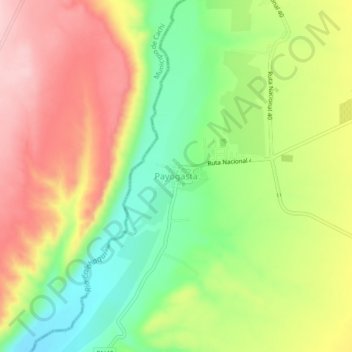 Payogasta topographic map, elevation, terrain