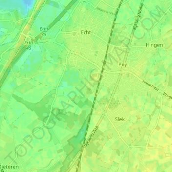 Gebroek topographic map, elevation, terrain