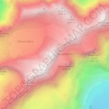 Glärnisch topographic map, elevation, terrain