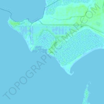 El Hecho topographic map, elevation, terrain