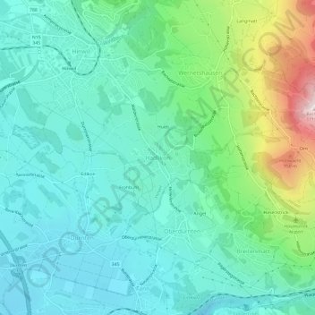Hadlikon topographic map, elevation, terrain