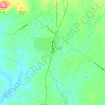Toluca topographic map, elevation, terrain
