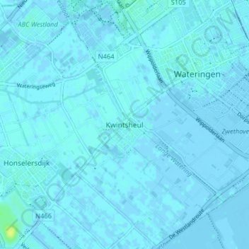 Kwintsheul topographic map, elevation, terrain