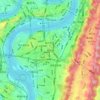 南坪镇 topographic map, elevation, terrain