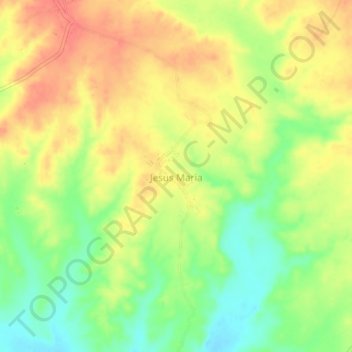 Jesus Maria topographic map, elevation, terrain