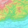 East Kameng topographic map, elevation, terrain