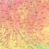 Yunnan Province topographic map, elevation, terrain