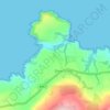 Brynhenllan topographic map, elevation, terrain