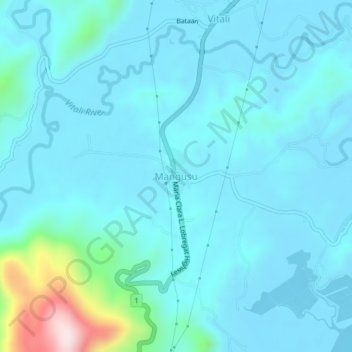 Mangusu topographic map, elevation, terrain