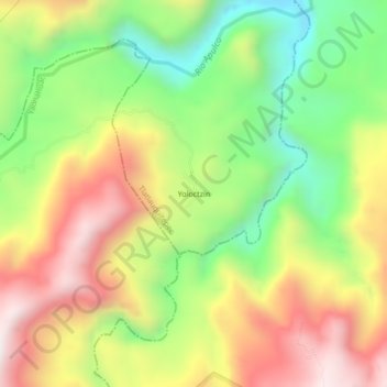 Yoloctzin topographic map, elevation, terrain