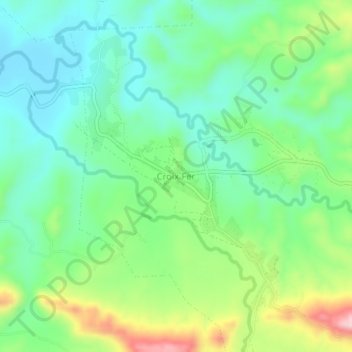 Croix Fer topographic map, elevation, terrain