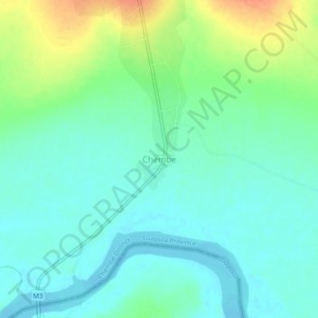 Chembe topographic map, elevation, terrain
